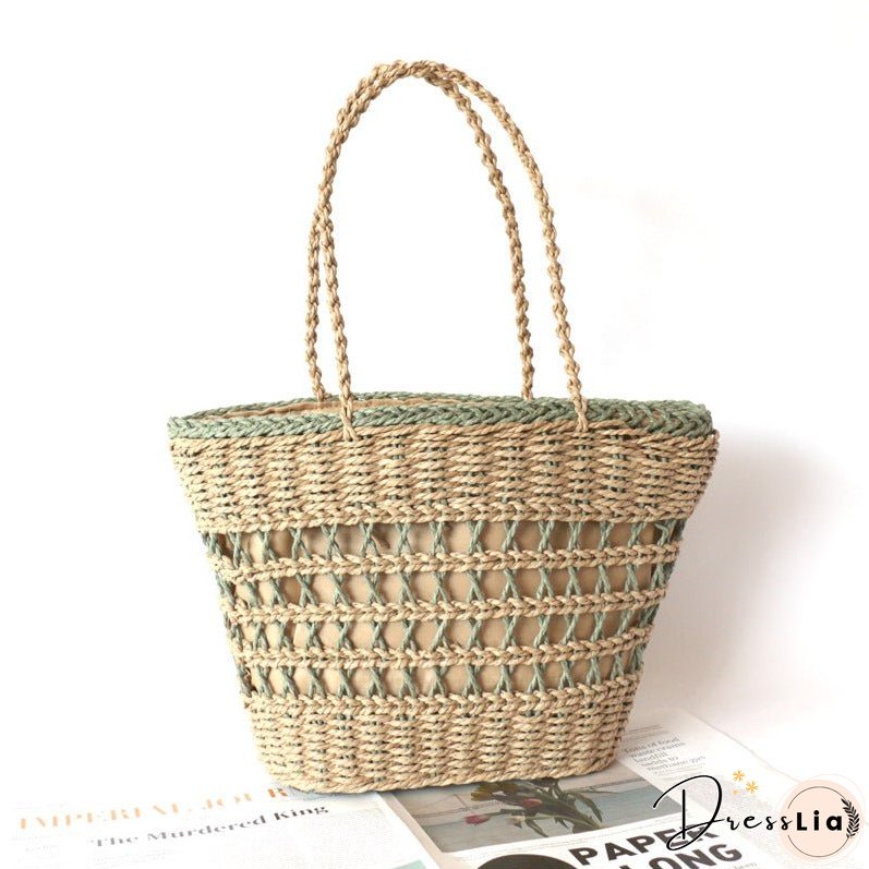 Hollow Out Vegetable Basket Vacation Casual Handbag