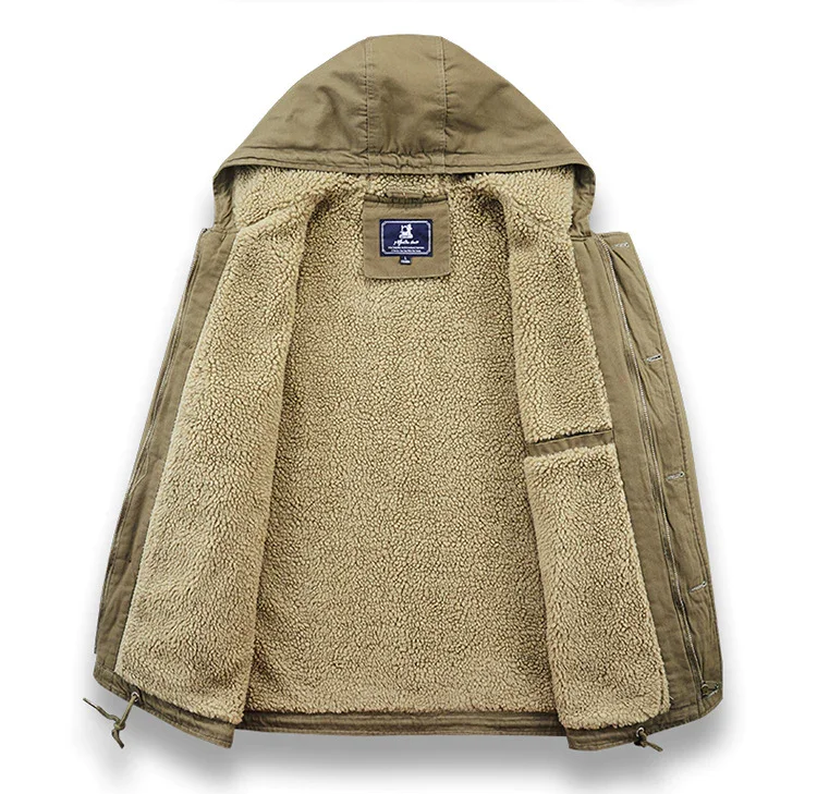 Men's Hooded Casual Fleece Jacket