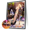 Diamond Painting-DIY Full Round Drill Butterfly High Heels