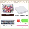 Wooden DIY Flower Heart Diamond Painting Kit Note Box with 160 Papers for Office