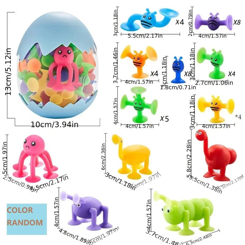 Hot Sale New Bee Sucker Varied Soft Building Blocks Suction Music Sticky Music Educational Children’s Toys