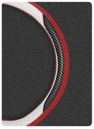 Steering Wheel Cover Suede Carbon Fiber