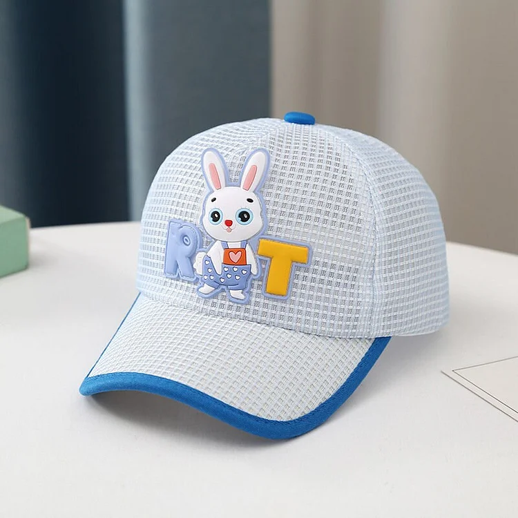 2023 Summer Acrylic Cartoon Rabbit Casquette Baseball Cap Adjustable Snapback Hats for Children Boy and Girl
