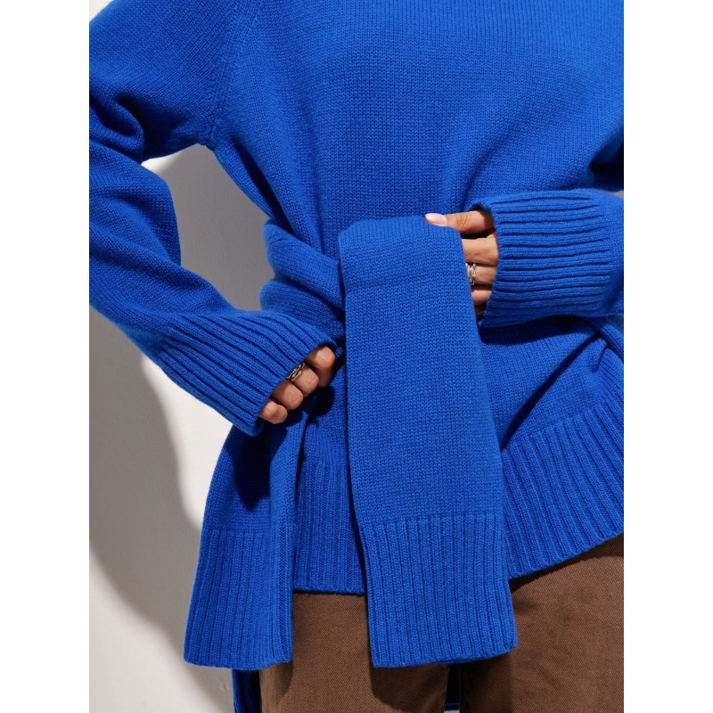 Ootddress Solid Loose Long Sleeve Turtleneck For Women Pullover High Street Slim Elegant Patchwork Sweater Top Oversized Sweater New