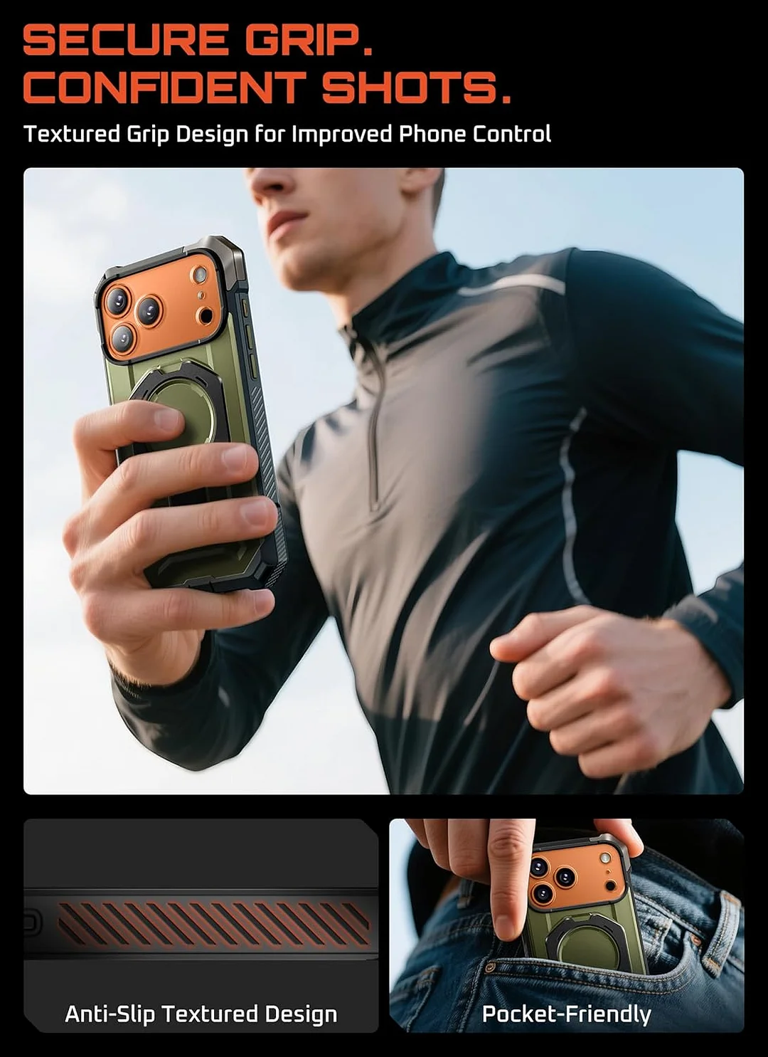 Compatible with iPhone 17 Pro Max Case with Kickstand (Unicorn Beetle Grip), [Camera Control Cover] [MagSafe Compatible] [Military-Grade Drop Protection] Heavy Duty Magnetic Phone Case