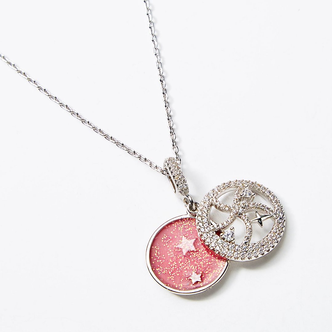 "Love You More Than All the Stars" Engraved Silver Pendant Necklace