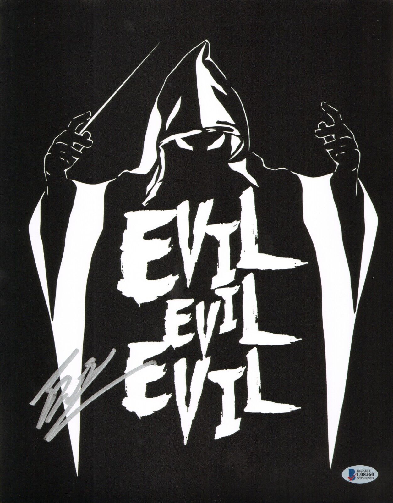 Evil Signed 11x14 Photo Poster painting BAS Beckett COA New Japan Pro Wrestling Picture Auto'd 4