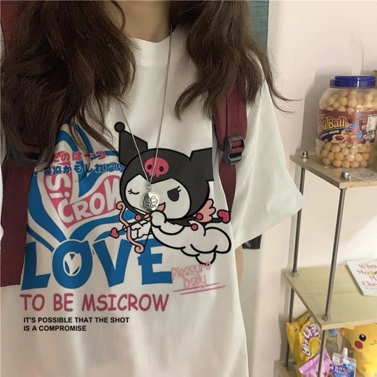 Sanrio Cute Kuromi Summer T-shirt weebmemes