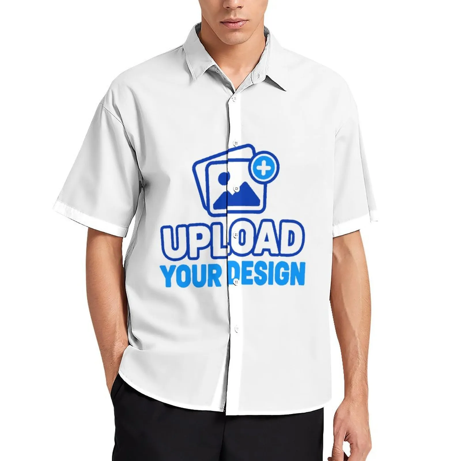 Men's Pocketless Short Sleeve Shirt custom product view 9
