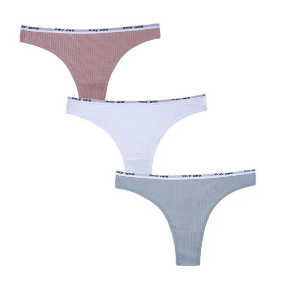 3Pcs/Lot Cotton Thong Panties Sexy G-string Briefs Lace Thongs Women Underwear Panties for Female Girls Ladies Pantys Underpants