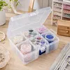 4Psc Pumpkin +8Pcs Round Bottles Diamond Painting Containers Multi Purpose Portable Plastic Case Box with Stickers & Compartments Arts Crafts Storage Bottle for Hardware Rhinestone (8PCS)