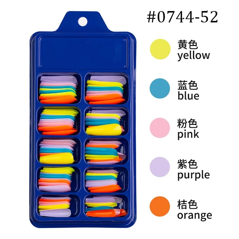 Lamemoria 100/500pcs/opp/box Fake Nails Coffin Nail Tips Press on Nails Natural Clear Long Ballerina DIY False Nail Full Cover-Nail Inspo