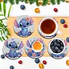 8pcs Cartoon DIY Diamond Painting Holz Untersetzer Kits mit Halter (Stich)