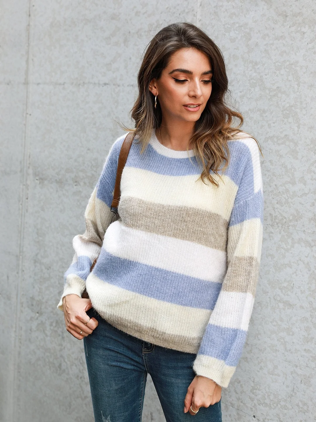 Casual Crew Neck Long Sleeve Shirts & Tops | EGEMISS
