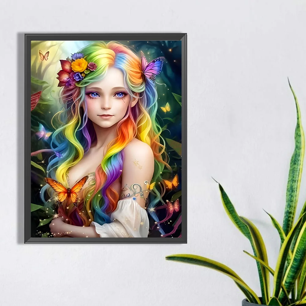 Diamond Painting - Full Round Drill - Elf Girl(Canvas|30*40cm)