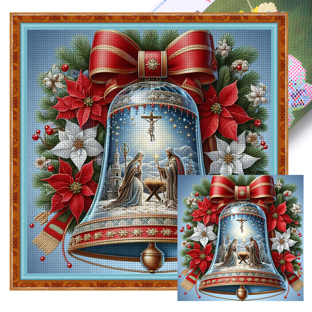 Bell Jesus Full 14CT Pre-stamped Canvas(40*40cm) Cross Stitch