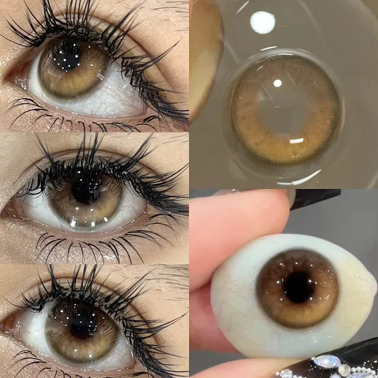 【U.S WAREHOUSE】Miracle Night Skylark Dream Brown Colored Contact Lenses