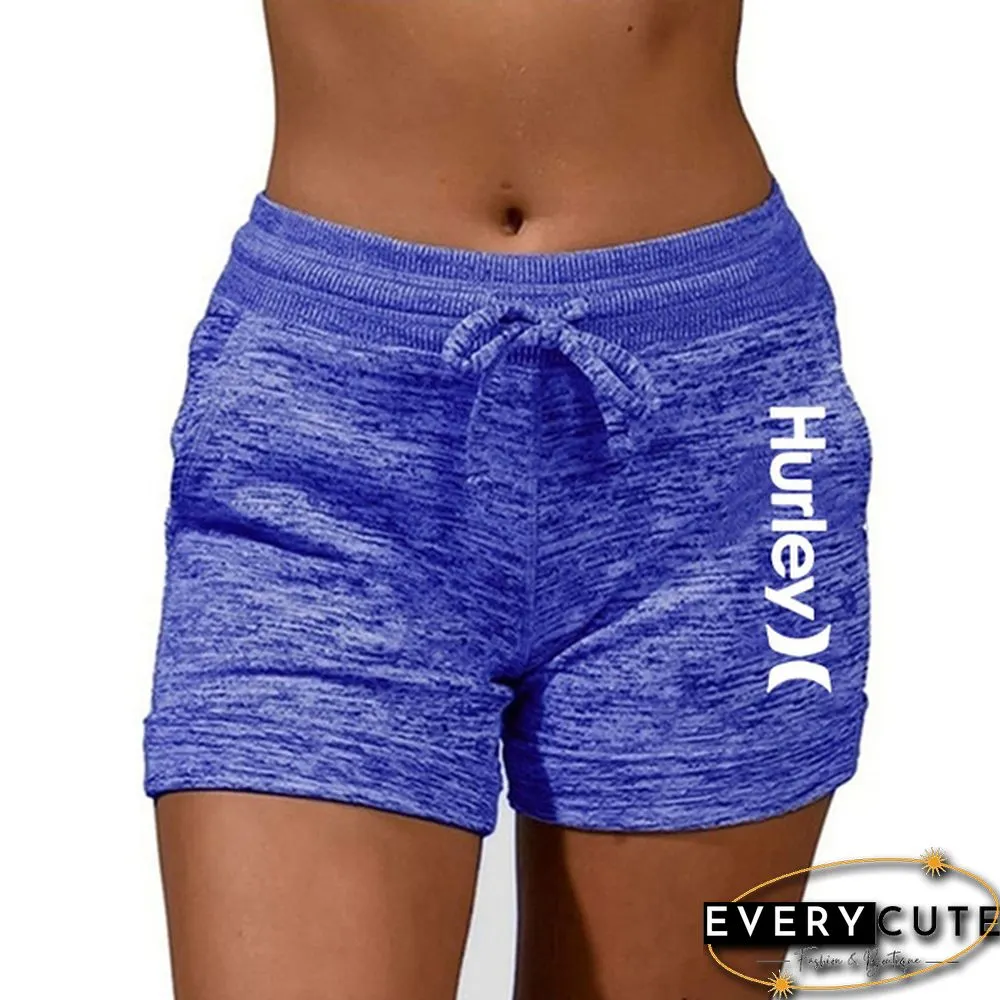 Summer Womens Cotton High Waisted Shorts-Quick-drying Sports Fitness Yoga Pants-Casual