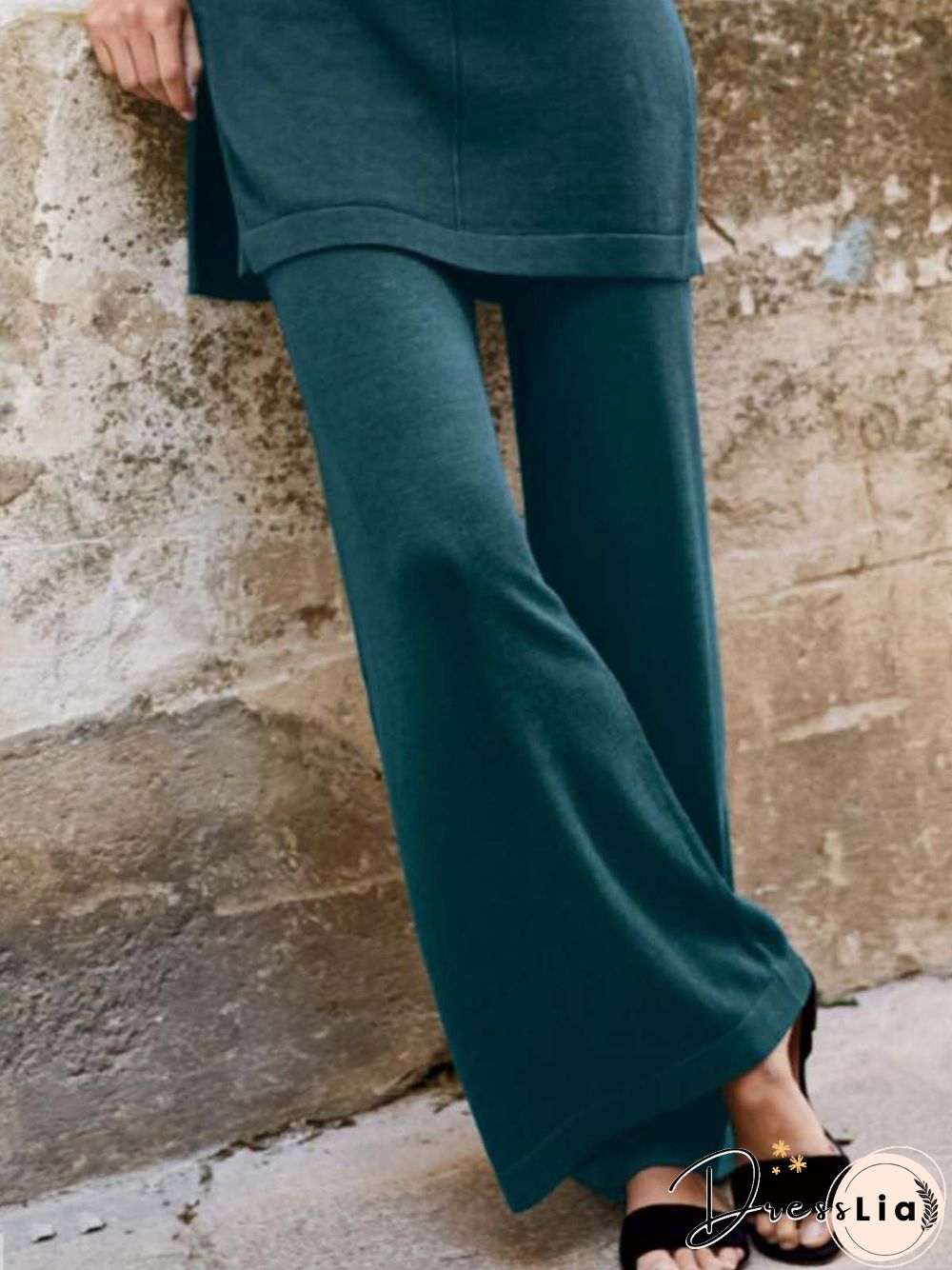 Jersey Plain Loose Casual Pants