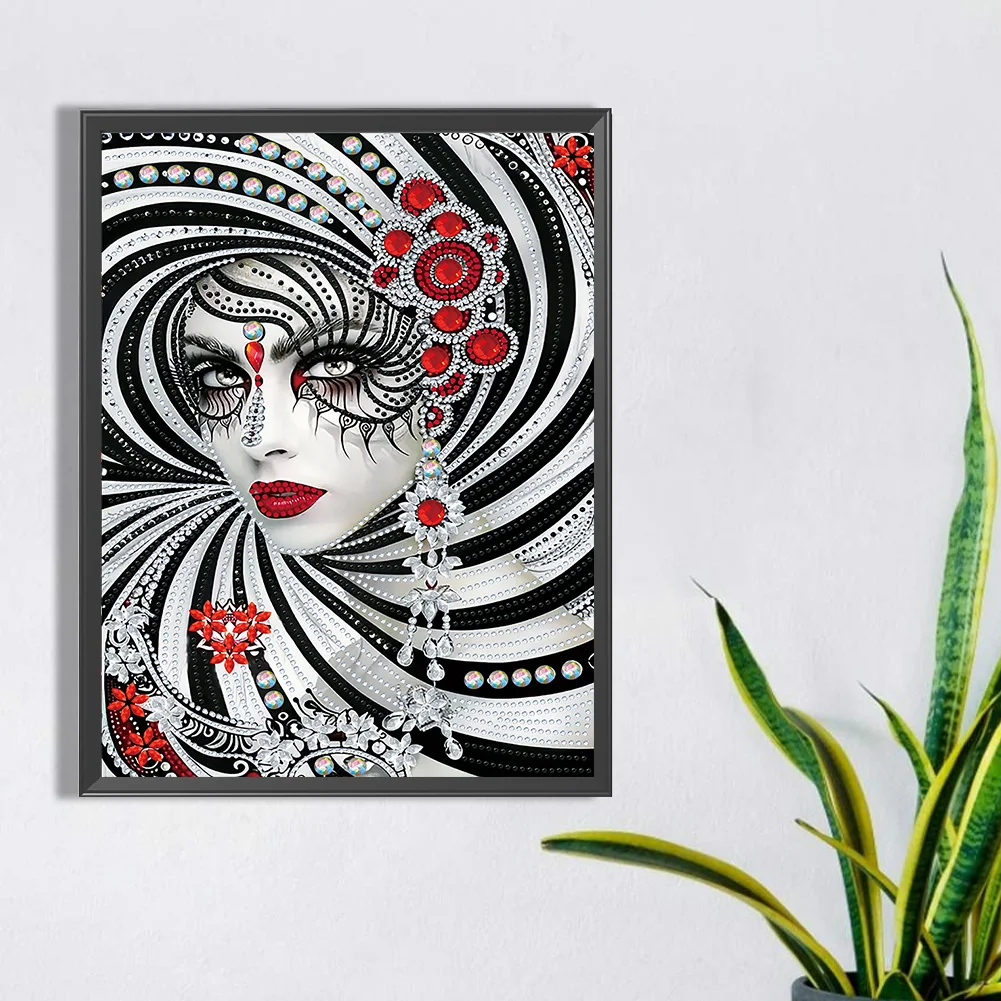 Diamond Painting - Partial Special Shaped Drill - Beauty(Canvas|30*40cm)