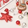 30PCS New Year Christmas's Tree 3/11CM Decor Balls Set