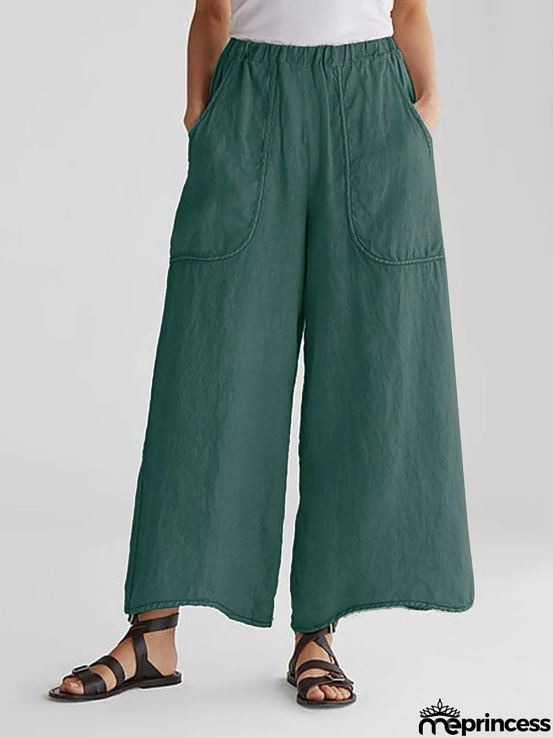 Women's Casual Comfy Wide Leg Linen Pants