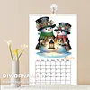2027 Pearl Owl DIY Paper Diamond Painting Wall Calendar Set Special Shaped Partial Drill Monthly Flip Hanging Calendar Kit for Adults Beginners Gift Home Office Decor