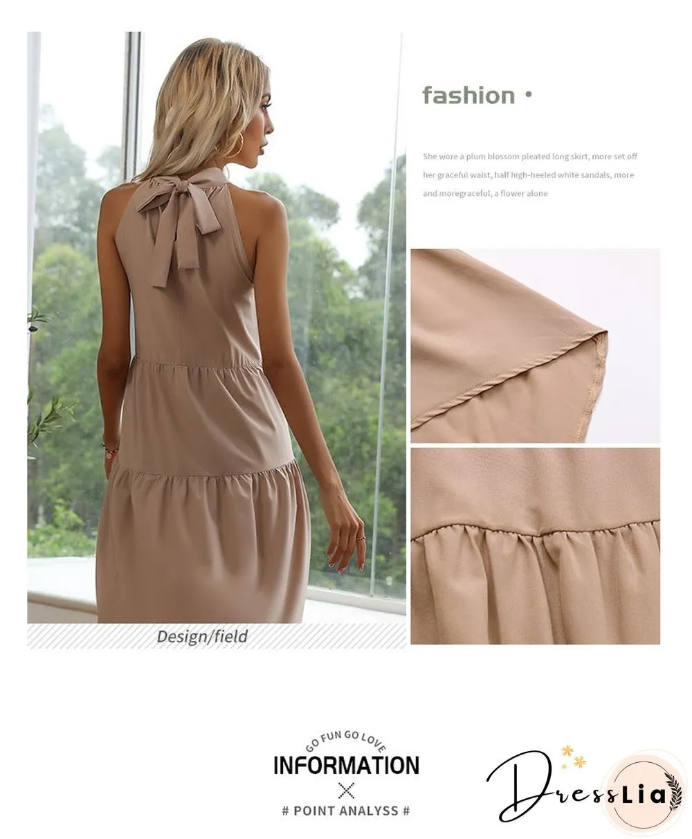 Women's New Summer Neck and Waist Dress