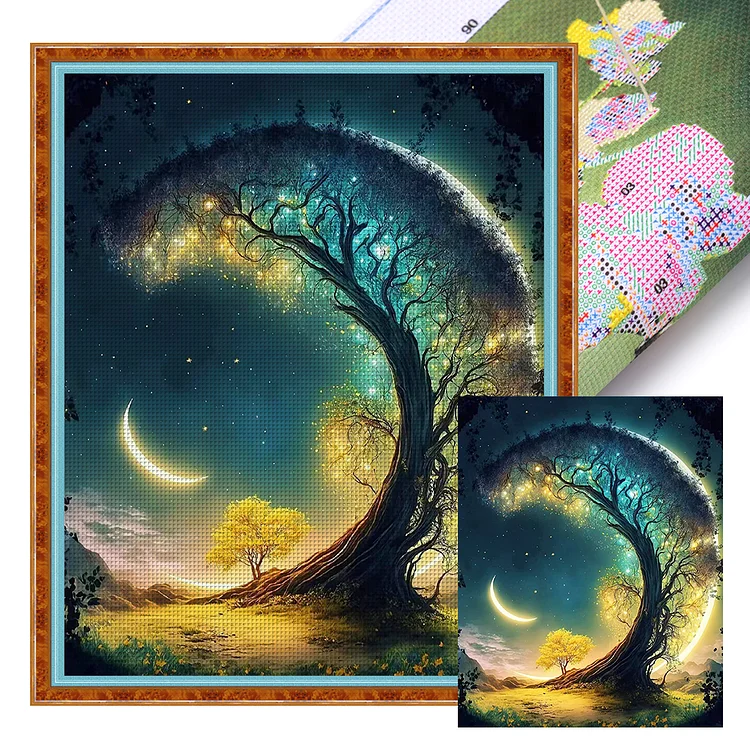 Tree Of Life (40*50cm) 11CT Stamped Cross Stitch gbfke