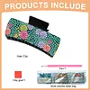 Green Flowers DIY Diamond Painting Claw Clips for Adults Beginners Diamond Art Western Hair Clips Anti-Slip Design for Women Long Short Hairstyle Jewelry Supplies