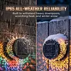 2 Pack Solar Hollow Iron Wall Light Outdoor Garden Fence Lamp