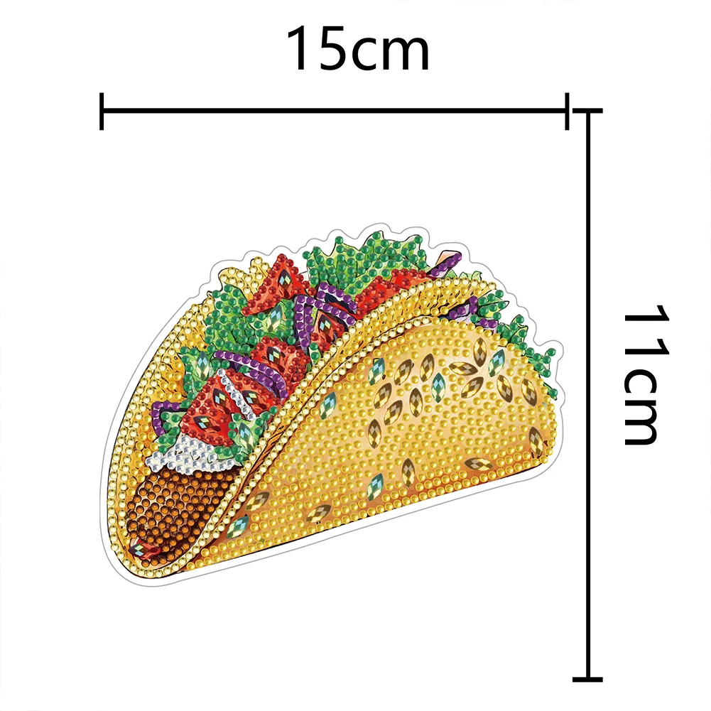 1pcs DIY Taco Diamond Painting Magnets Refrigerator for Adults Kid Office Car Fridge