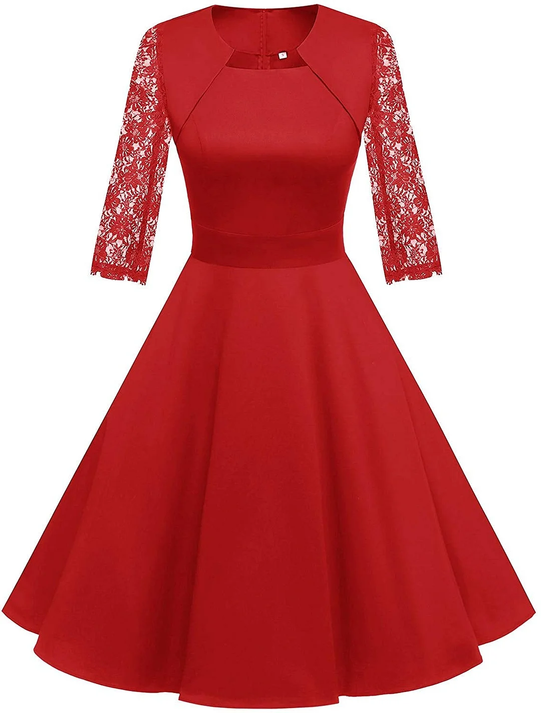 Women's Vintage A-Line Cap Sleeve Cocktail Swing Party Dress