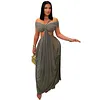Women's Hot Sexy Strapless Slim-Fit Sheer Mesh Dress For Party