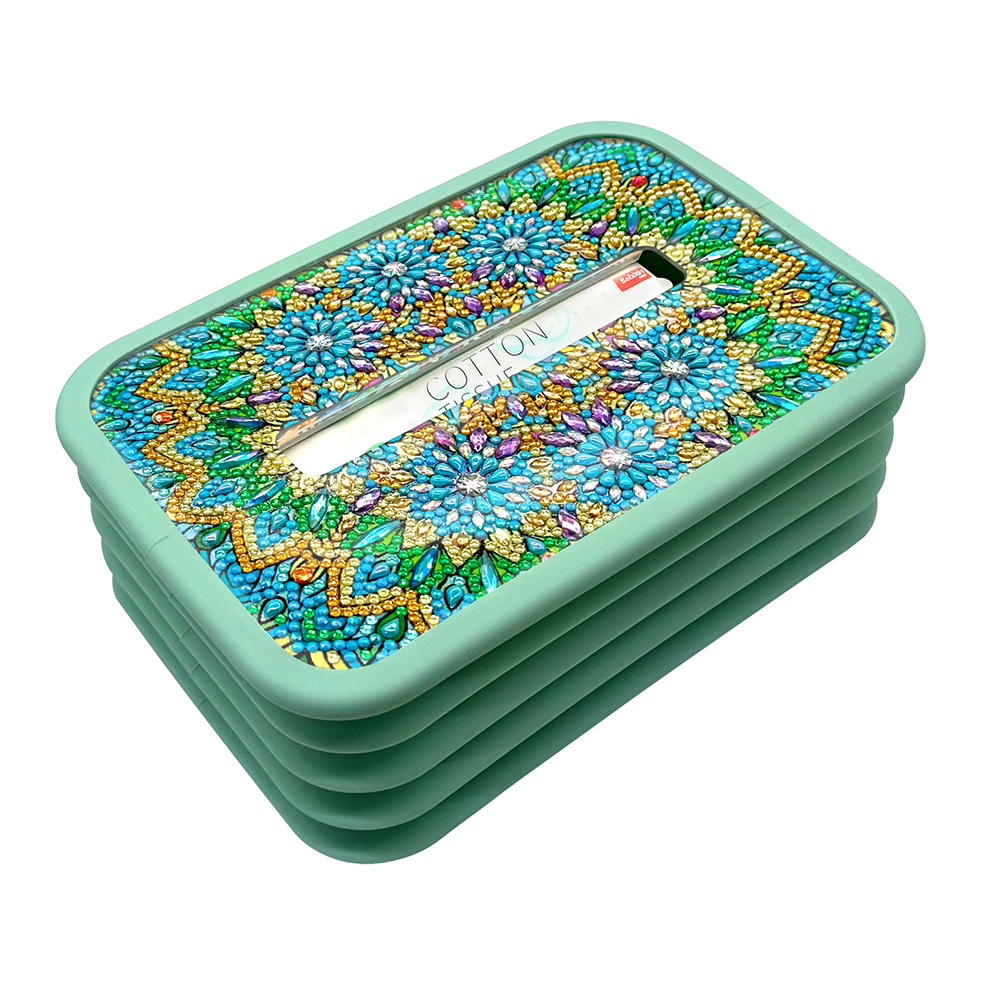 Acrylic Flower Diamond Painting Paper Towel Dispenser Decor for Beginners
