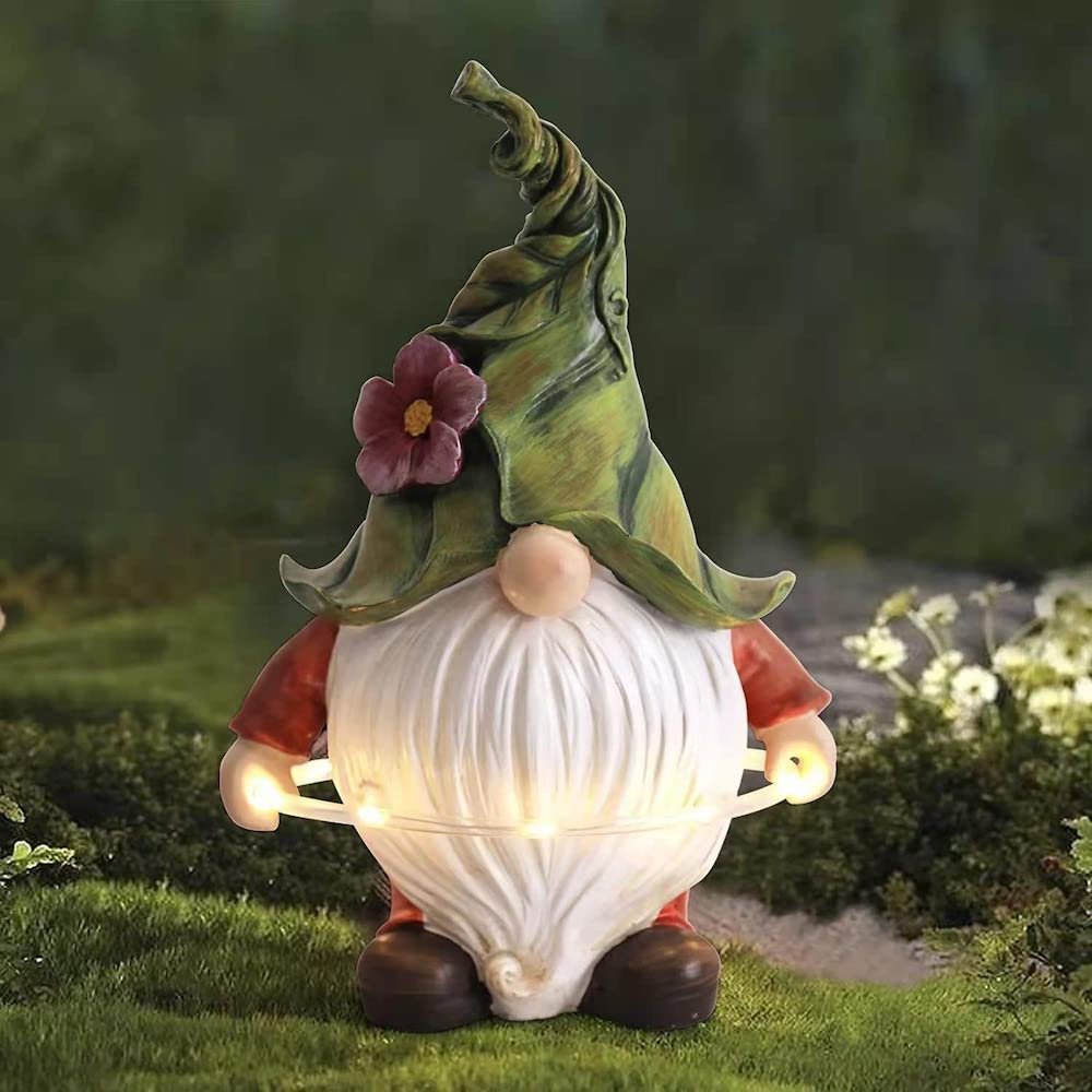 Solar Hula Hoop Garden Gnome