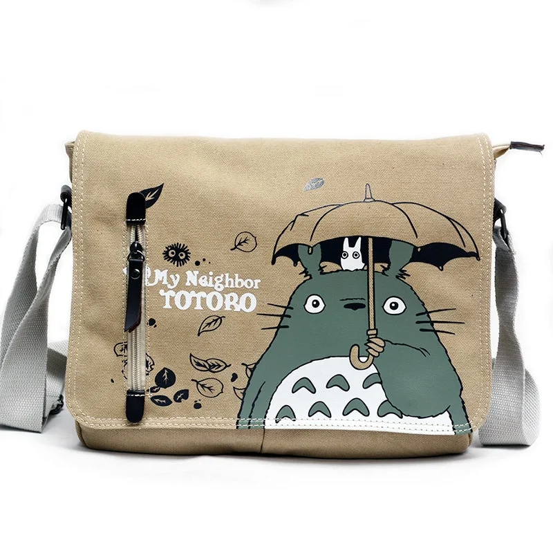 Mongw Totoro shoulder bag satchel washing canvas schoolbag primary and middle school students wear-resistant new products