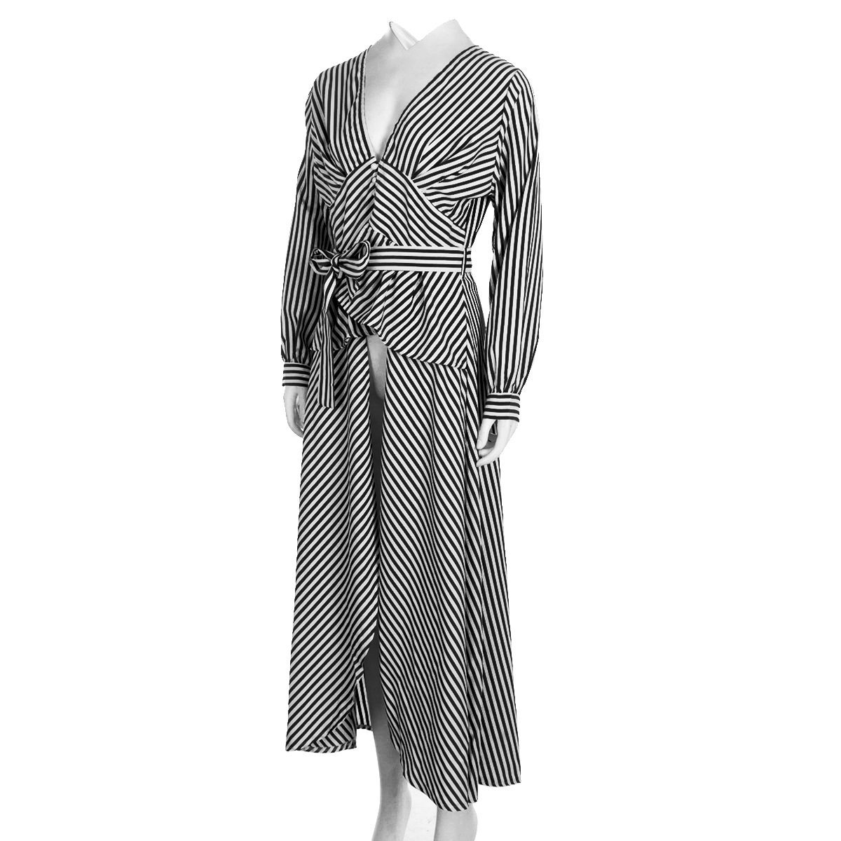 Usasaleprint costume ideas women Fashion Women Boho Stripe Long Sleeve Deep V neck Loose Long tail Tunic T Shirt Hippie Spring Autumn Tops Tops