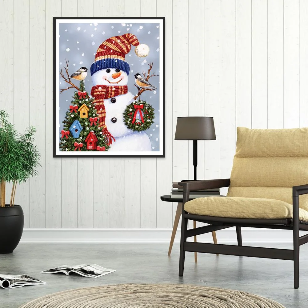 Diamond Painting - Full Round - Snowman