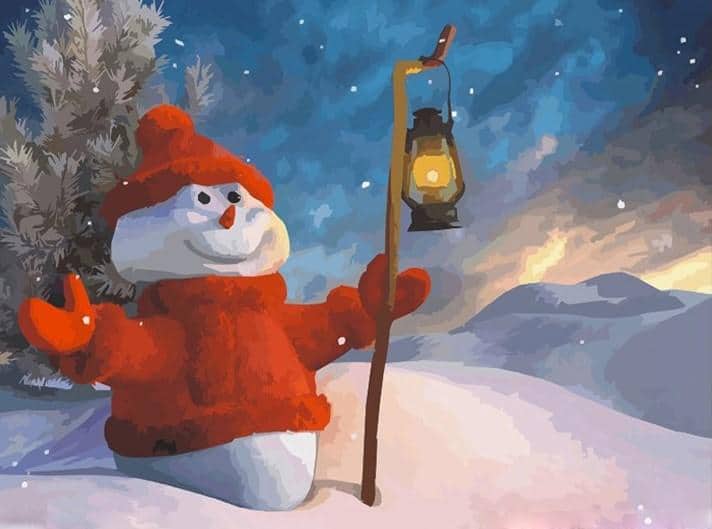

Christmas Snowman – Paint By Numbers - 40*50CM, 501 Original