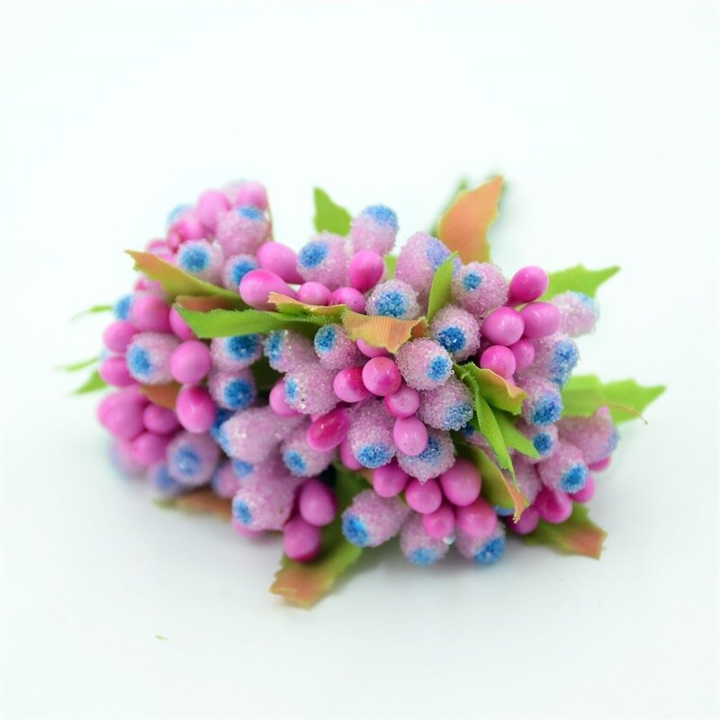 10PCS Mini Dichroic Glass Bud Stamen Artificial Flower Bouquet Wedding Box DIY Decoration Wedding Supplies Flower Accessories