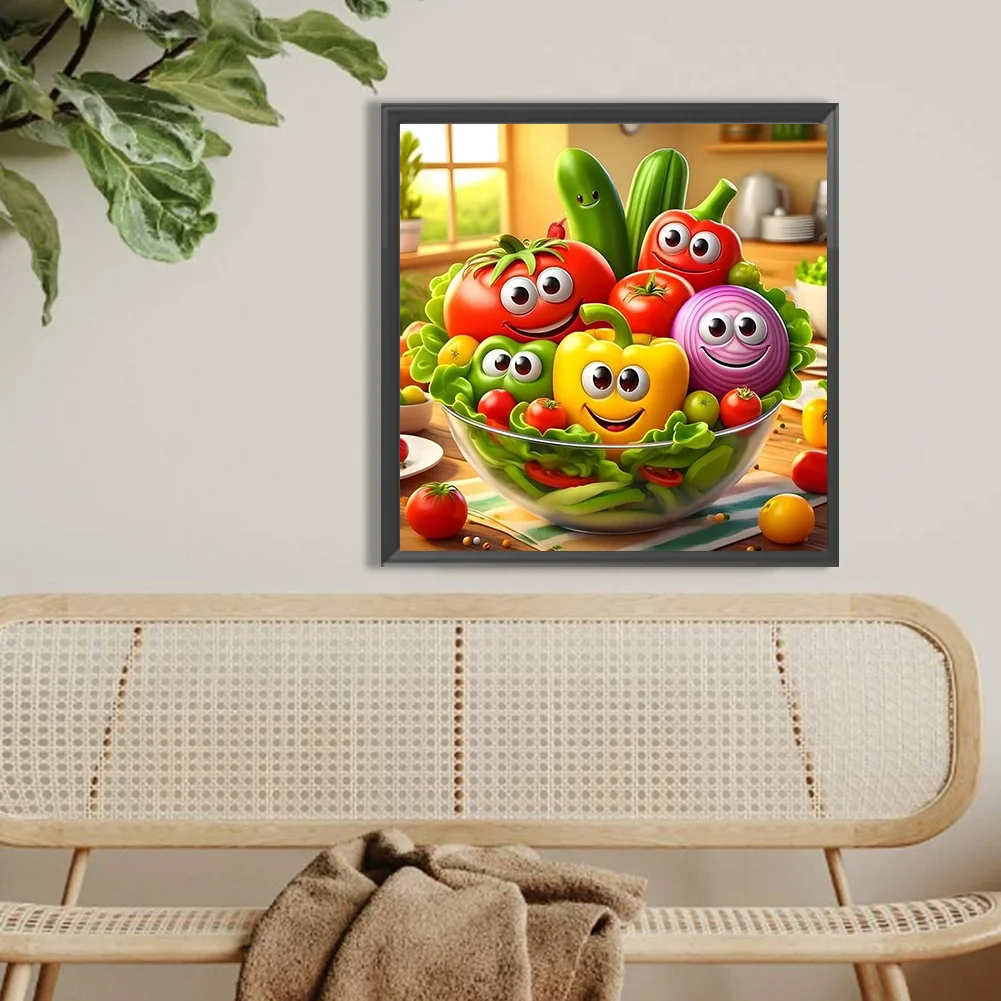 Diamond Painting - Full Round Drill - Big Eyes Fruit(Canvas|40*40cm)