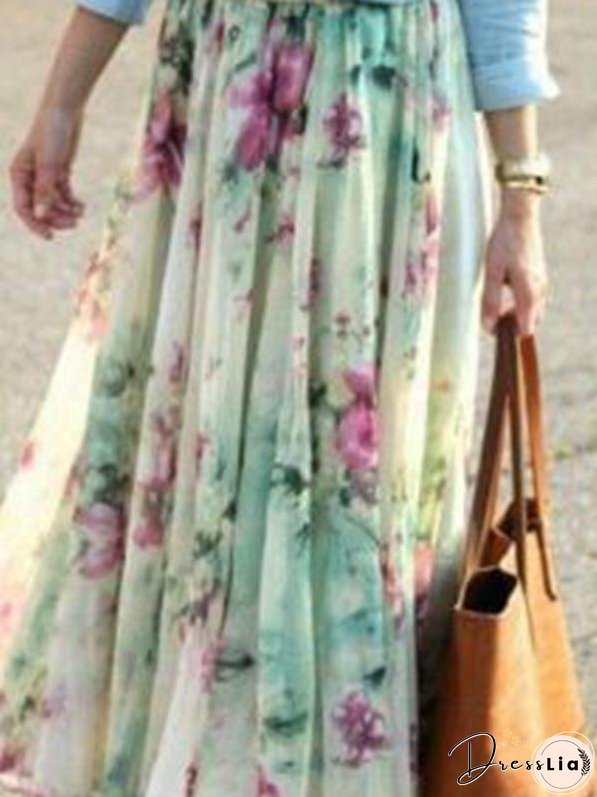Bohemia Floral Beach Skirt