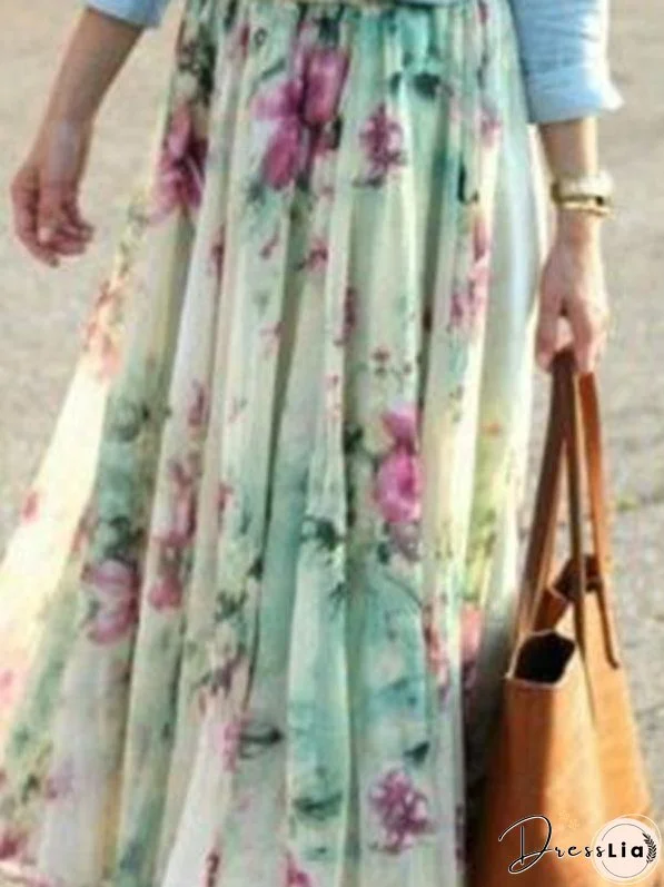 Bohemia Floral Beach Skirt