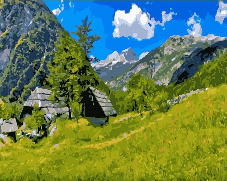 

The Mountain Cabin – Paint By Numbers - 40*50CM, 501 Original