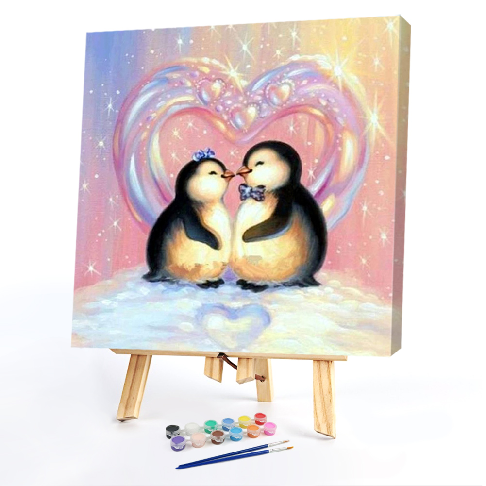 PenguinPaint by Numbers Acrylic Painting 40*40CM