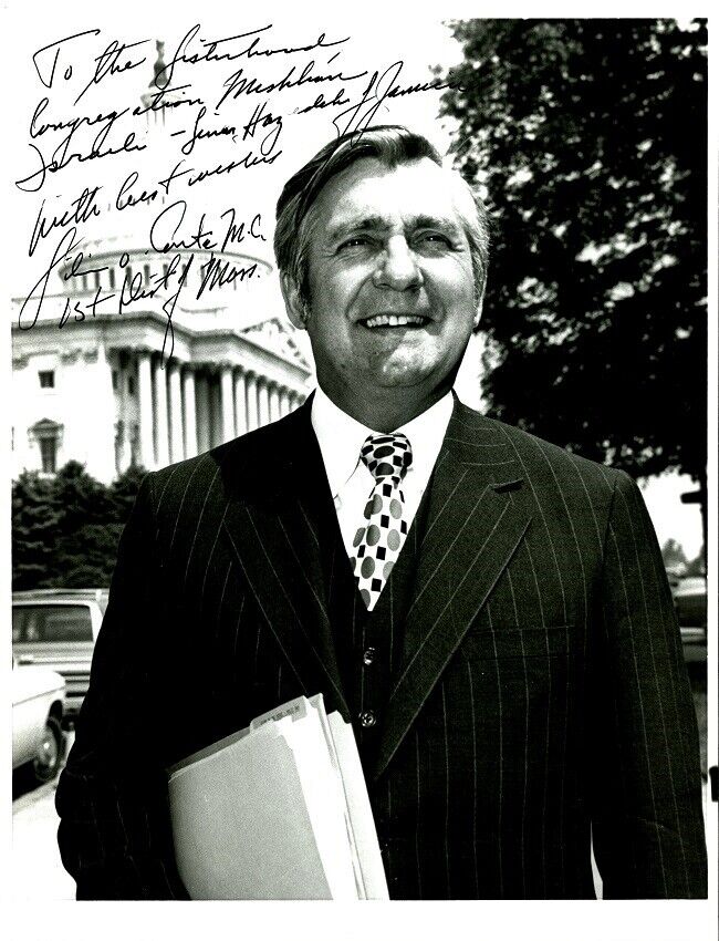 Massachusetts Representative SILVIO O. CONTE Signed Photo Poster painting