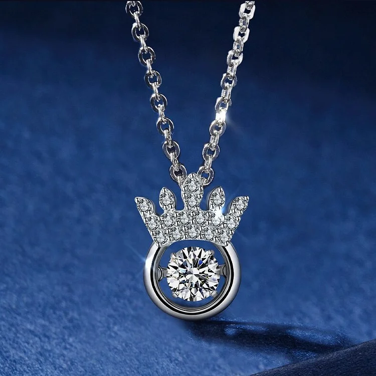 S925 Crown Dance Necklace in Silver