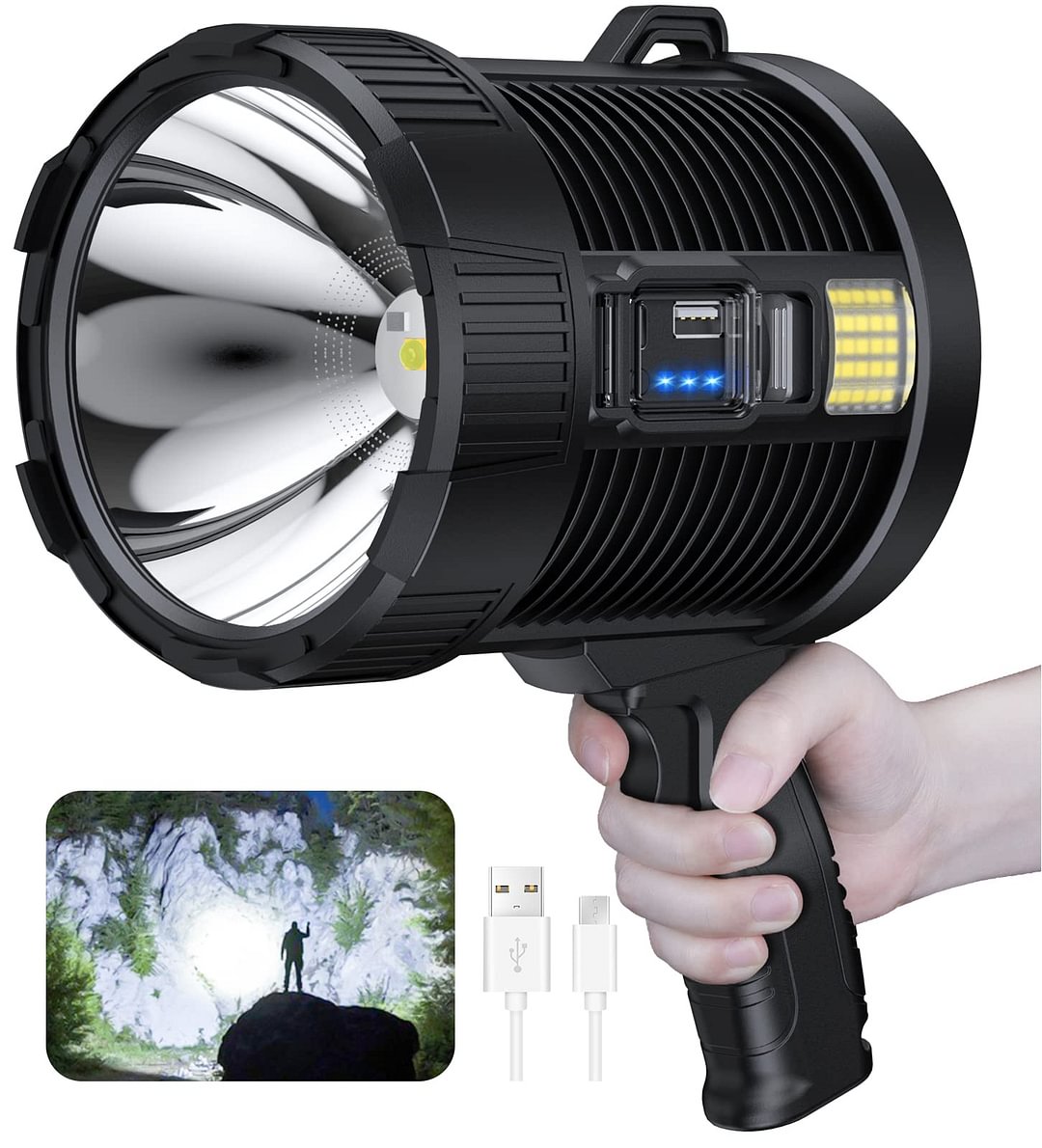 🔥 BIG SALE - 50% OFF🔥🔥 - 100000 Lumens LED Spotlight Handheld Large Searchlight