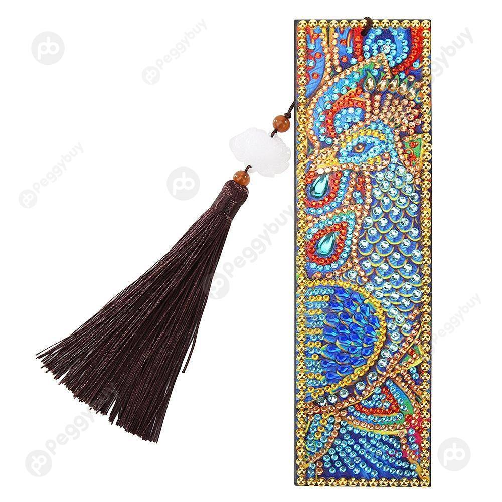 

Peacock-DIY Creative Diamond Tassel Bookmark, 501 Original
